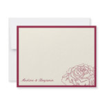 Rose Garden Thank You Card - Rich Red Custom Invite