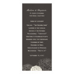 Rose Garden Wedding Program - Charcoal Invitations