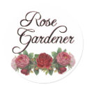 Rose Gardener Saying with Roses stickers by thegardenpages Rose Gardener Saying with Roses stickers