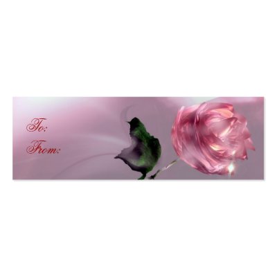 Rose Gift Tag - Business Card Templates by elenaind