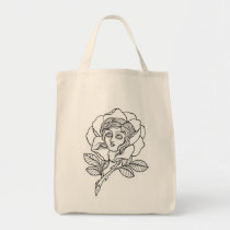 Rose girl Grocery Tote Bag bags