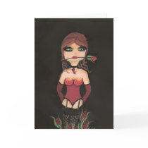 Rose Girl Quantum Cutie Girl Greeting Card