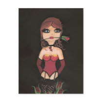 Rose Girl Quantum Cutie Girl Post Card postcards
