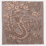 Rose Gold Dragon on Taupe Leather Texture napkins