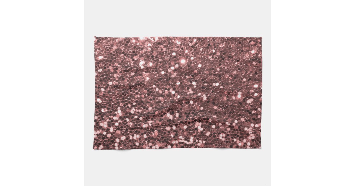 Rose Gold Glitter Kitchen Towels Zazzle