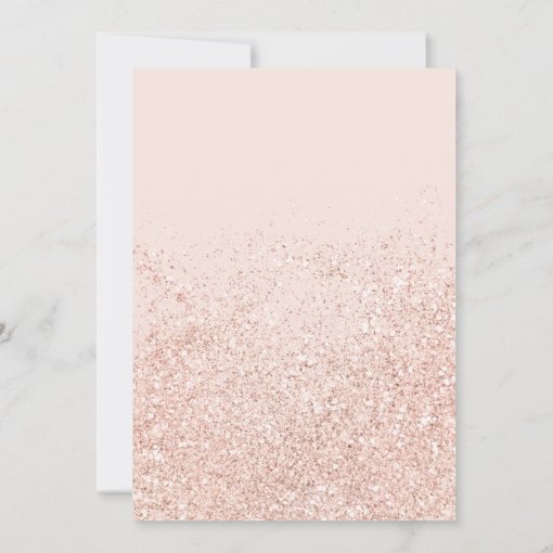 Rose Gold Glitter Sparkles Blush Sweet Sixteen Invitation Zazzle