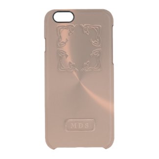 Rose Gold iPhone 6/6s Case Faux 3D Monogram
