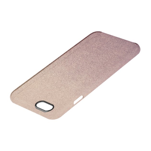 Rose Gold Ombre Glitter Sand Look Pink Uncommon Clearlyâ„¢ Deflector iPhone 6 Case-3