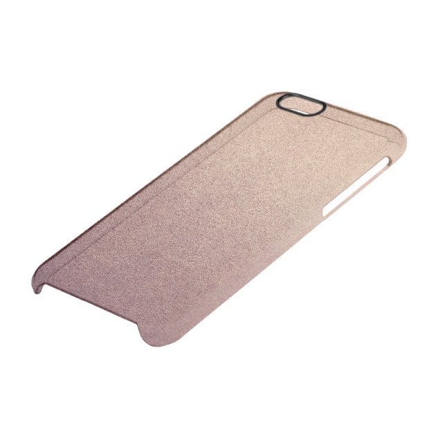 Rose Gold Ombre Glitter Sand Look Pink Uncommon Clearlyâ„¢ Deflector iPhone 6 Case-4
