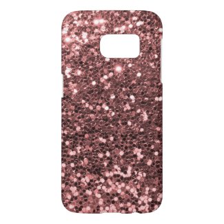 Rose Gold Pink Glitter Sparkles Samsung Galaxy S7 Case