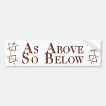 Rose Gold Unicursal Bumper Sticker