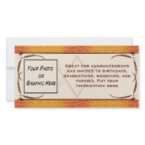 Rose Gold Unicursal Custom Photo Card