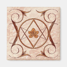 Rose Gold Unicursal Refrigerator Magnet