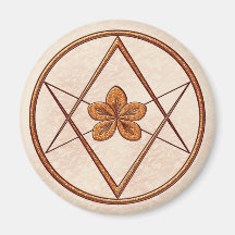 Rose Gold Unicursal Refrigerator Magnets