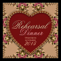 Rose Gold Vintage Lace Rehearsal Dinner Invitation invitations