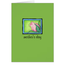 Rose green Mother's Day Card cards