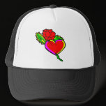 rose heart hats