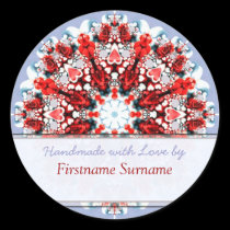 Rose Heart Mandala Label / Sticker stickers