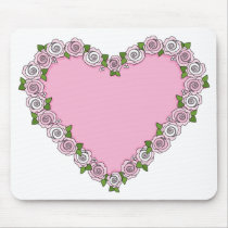 Rose Heart Mouse Pad