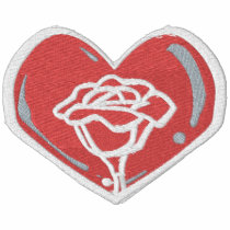 Rose Heart Pocket Size embroidered shirts