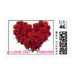 ROSE HEART POSTAGE STAMPS