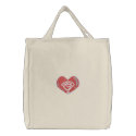 Rose Heart Tote embroidered bags by silly_strings Rose Heart Tote embroidered bags