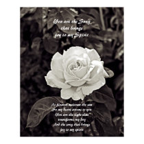 Rose in Black and White Poster posters by EarthSmiles Rose in Black and White Poster posters