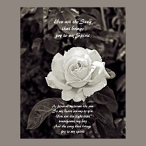 Rose in Black and White Poster posters