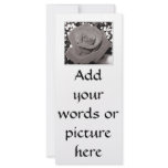 Rose in black, white & gray rack card template