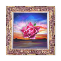 Rose in The Sky Framed Magnet by elenaind Rose in The Sky Framed Magnet