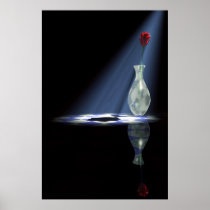rose in vase 2 posters