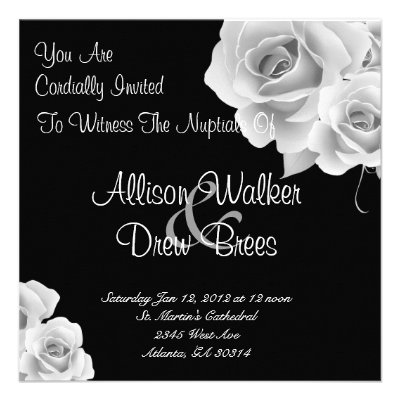 Rose Invitation (Noir)