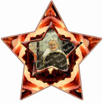 Rose Kaleidoscope Custom Photo Star Ornament photo sculptures