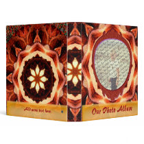 Rose Kaleidoscope Customizable 1" Photo Binder