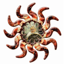 Rose Kaleidoscope CustomPhoto Twirly Star Ornament Photo Cut Outs