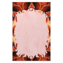 Rose Kaleidoscope Flame Stationery