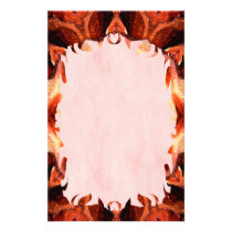 Rose Kaleidoscope Flame Stationery