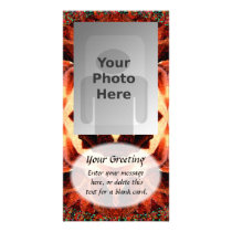 Rose Kaleidoscope Vertical PhotoCard Template Custom Photo Card