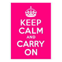Rose Keep Calm and Carry On Business Card Templates