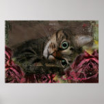 Rose Kitty Print