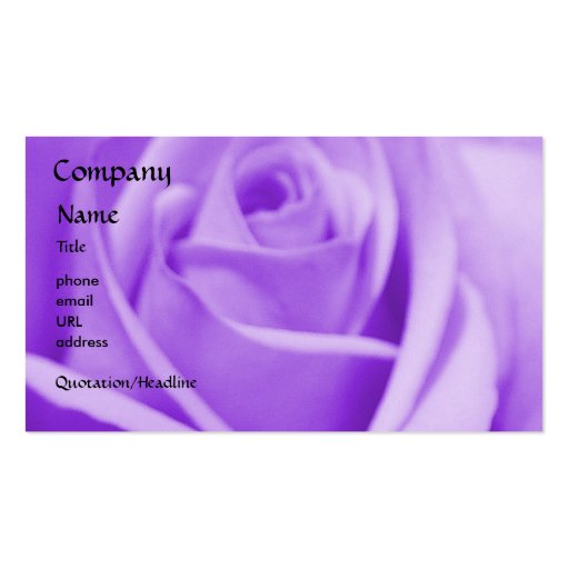 Rose - Lavender - business card template