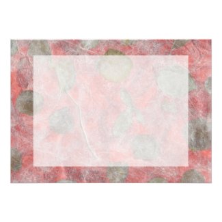 Rose leaves design in red tissue paper personalized invites