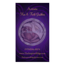 Rose & Lily Purple Swirl Business Cards