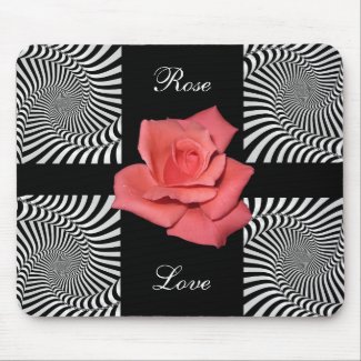 Rose Love contemporary design mouse pad mousepad