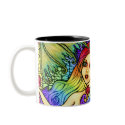 Rose Mermaid Pretty Fantasy Mug by sunkitty7 Rose Mermaid Pretty Fantasy Mug