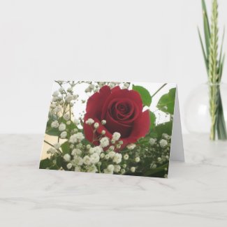 Rose Note Card card