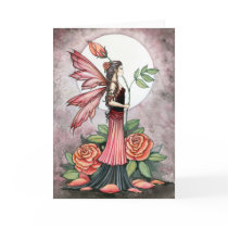 Rose of Fire Fairy Greeting Card by robmolily Rose of Fire Fairy Greeting Card