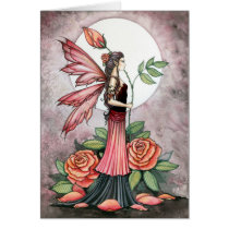Rose of Fire Fairy Greeting Card
