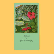 Rose of Sharon Jungle book plate labels