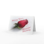 Rose on the Snow - personalize  the message cards